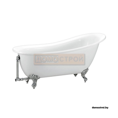 Акриловая ванна BelBagno BB06-1700-CRM 170x76 хром фотография