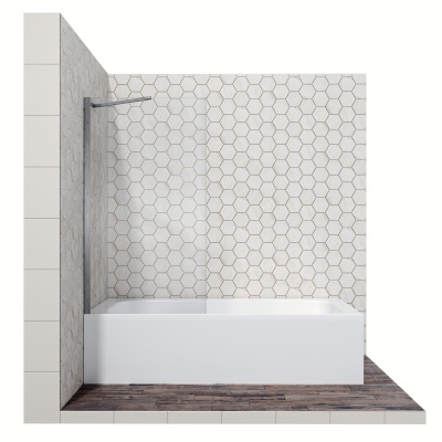 Стеклянная душевая шторка для ванны Ambassador Bath Screens 16041103 80 на 140 см фотография