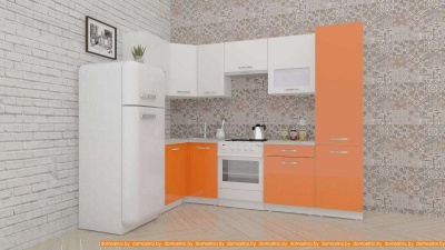 Кухня ВерсоМебель ЭкоЛайт-5 1.4x2.6 левая (белый/манго) фотография
