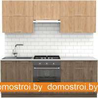 Кухня S-Company Клео крафт 2.1 (гикори темный/гикори натуральный) картинка