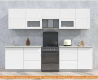 Кухня Интерлиния Мила Матте 2.9 Б (белый/белый/опал светлый) картинка