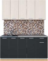 Кухня Интерлиния Мила Лайт 1.6-60 (вудлайн кремовый/антрацит) картинка