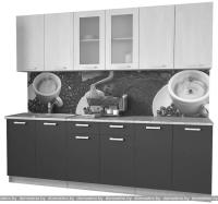 Кухня Интерлиния Мила 24 (вудлайн кремовый-бетон-бискайская сосна) картинка