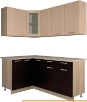 Кухня Интерлиния Мила 12x18 (дуб молочный/дуб венге) картинка