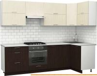 Кухня S-Company Клео крафт 1.2x2.7 правая (файнлайн мокка/файнлайн крем) картинка