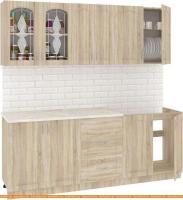 Кухня Кортекс-мебель Корнелия Ретро 1.9м (дуб сонома/мадрид) картинка