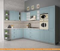 Кухня Интерлиния Мила Деко 1.88x3.2 левая (океан-океан-травертин серый) картинка