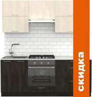 Кухня S-Company Клео крафт 2.0 (угольный камень/шелковый камень) картинка