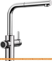 Смеситель Blanco Evol-S Volume с дозатором воды (рычаг справа, хром) картинка