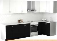 Кухня S-Company Клео лайт 1.2x2.6 правая (черный/белый) картинка