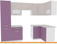 Кухня ВерсоМебель Эко-5 1.2x2.6 правая (виола/кашемир) картинка