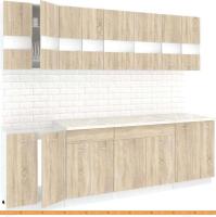 Кухня Кортекс-мебель Корнелия Экстра 2.5м (дуб сонома/королевский опал) картинка