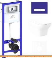 Унитаз Lavinia Boho Relfix Bristol Rimless 6 в 1 75110207 (фиолетовый стекло) картинка