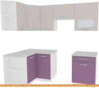 Кухня ВерсоМебель Эко-5 1.2x2.1 левая (виола/кашемир) картинка
