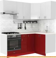 Кухня S-Company Клео глоcс 1.2x1.9 правая (бургундский глянец/белый глянец) картинка