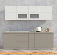 Кухня Интерлиния Мила Матте 2.4 А (белый/луна/опал светлый) картинка