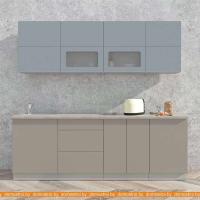 Кухня Интерлиния Мила Матте 2.3 А (океан/луна/травертин серый) картинка