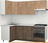 Кухня S-Company Клео крафт 1.2x2.2 левая (дуб харбор эспрессо/дуб харбор зол.) картинка