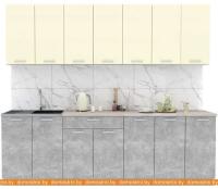 Кухня Интерлиния Мила Лайт 2.8 (ваниль-бетон-травертин) картинка