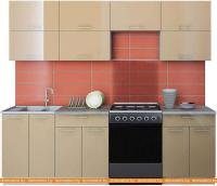 Кухня Интерлиния Мила Gloss 60-24 (капучино) картинка