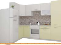 Кухня ВерсоМебель ЭкоЛайт-6 1.4x2.7 левая (белый/ваниль) картинка