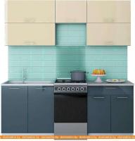 Кухня Интерлиния Мила Gloss 50-20 (ваниль/асфальт) картинка