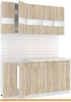 Кухня Кортекс-мебель Корнелия Экстра 1.6м (дуб сонома/королевский опал) картинка