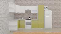 Кухня ВерсоМебель ЭкоЛайт-6 1.3x2.8 правая (белый/оливковый) картинка