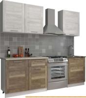 Кухня ЭлиГард Виктория рамка 1.5 (сосна каньон/дуб каньон/мрамор светлый) картинка