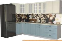 Кухня Интерлиния Мила Деко 1.2x3.1 (слоновая кость/океан/опал светлый) картинка