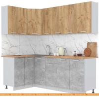 Кухня Интерлиния Мила Лайт 1.2x2.2 (дуб золотой-бетон-дуб бунратти) картинка