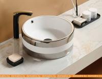 Умывальник CeramaLux C1056 (белый/серебристый) картинка