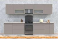 Кухня Интерлиния Мила Матте 3.4 Б (луна/луна/травертин серый) картинка