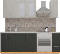 Кухня ВерсоМебель ВерсоЛайн 5-1.7 (дуб крафт белый/антрацит) картинка