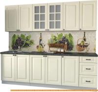 Кухня Интерлиния Мила Деко 2.4 А (слоновая кость/кастилло темный) картинка