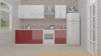 Кухня ВерсоМебель ВерсоЛайн 4-2.0 (белый/темно-красный) картинка