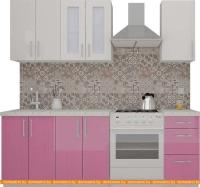 Кухня ВерсоМебель ВерсоЛайн 3-1.6 (белый 001/розовый 011) картинка