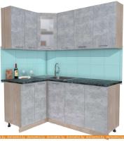 Кухня Интерлиния Мила 12x18 (бетон-бетон-кастилло темный) картинка