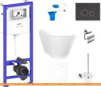 Унитаз Lavinia Boho Relfix Elegant Rimless 9 в 1 75110464 (greek black камень) картинка