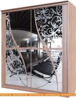 Шкаф-купе SV-Мебель №19 Волна 2.0 м (ясень шимо темный) картинка