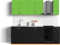Кухня Сивирин-Компани Клео колор 1,9 (черный\зеленый) картинка