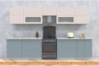 Кухня Интерлиния Мила Матте 3.4 Б (слоновая кость/океан/опал светлый) картинка