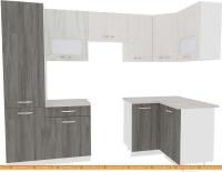 Кухня ВерсоМебель Эко-5 1.2x2.6 правая (северное дерево светлое/сев дерево темное) картинка