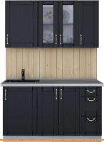 Кухня Интерлиния Мила Крафт 1.4Б (дуб английский) картинка