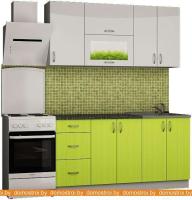 Кухня Senira Вяселка 3 1.6м 4д (белый кристальный/лайм) картинка