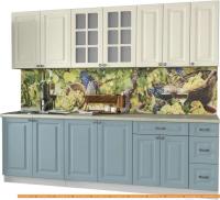 Кухня Интерлиния Мила Деко 2.5 Б (слоновая кость/океан/опал светлый) картинка