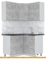 Кухня Интерлиния Мила Лайт 1.2x1.2 (бетон-бетон-кастилло темный) картинка