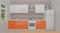 Кухня ВерсоМебель ВерсоЛайн 4-2.4 (белый 001/яркий оранжевый 008) картинка