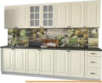 Кухня Интерлиния Мила Деко 2.8 А (слоновая кость/кастилло темный) картинка