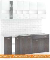 Кухня Кортекс-мебель Корнелия Экстра 1.9 без столешницы (белый/береза) картинка